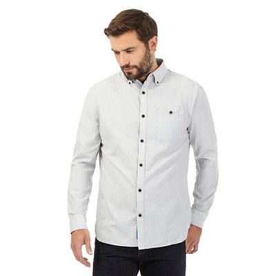 RJR.John Rocha Grey semi-plain buttoned shirt